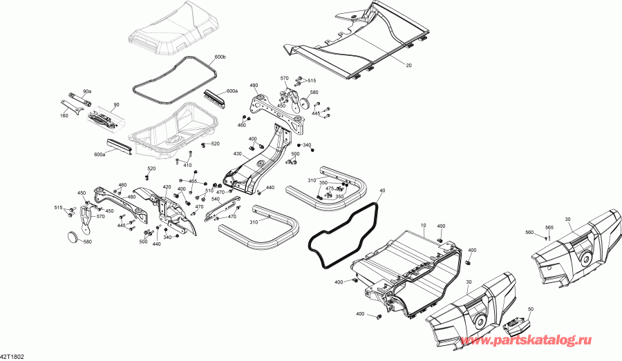  BRP  Outlander MAX 650 EFI, (Including T3 old EU Regulation - Built before Nov 2017) MY2018 - Rear Box G2