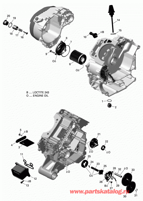 Outlander T3 MAX 570 EFI PRO, 2018 (3SJC) - Engine Lubrication