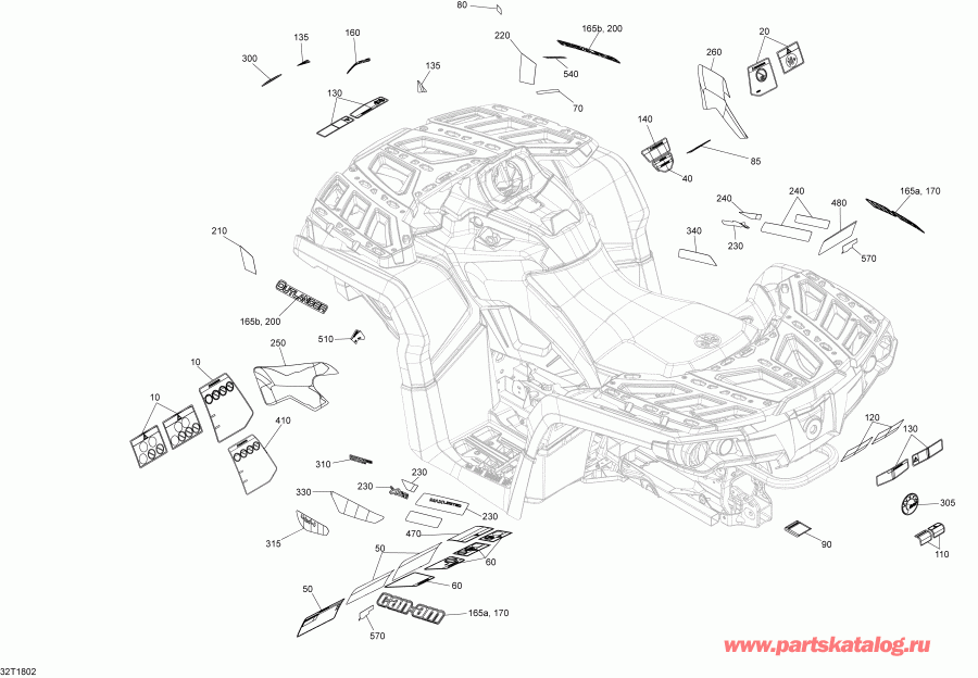 ������������ BRP Outlander MAX 850 EFI, 2018 - Decals G2 Outlander