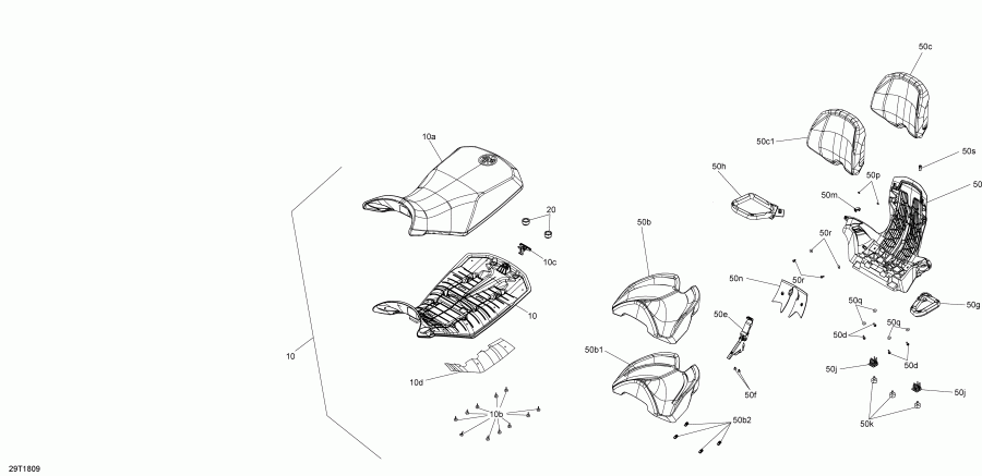 BRP Outlander T3 MAX 650 EFI, 2018 - Seat Dps, Xt & Xtp