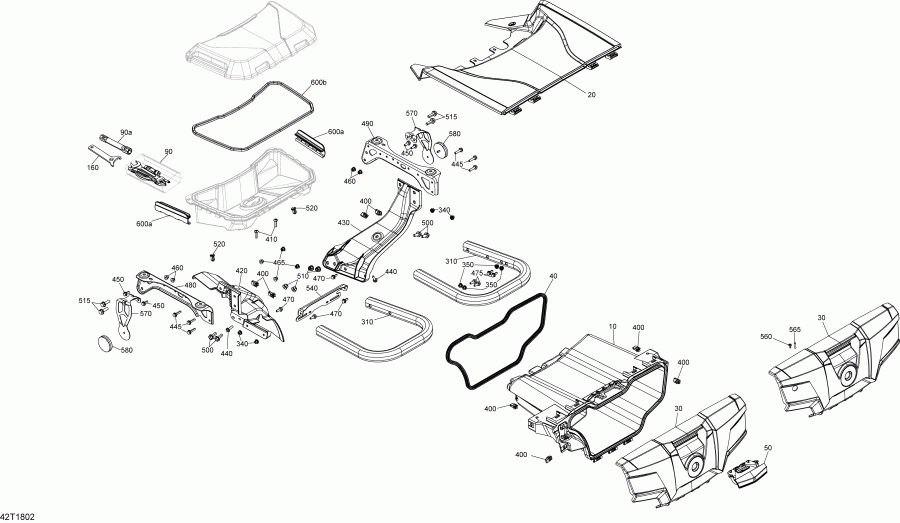 ATV  Outlander MAX 1000R EFI, (Including T3 old EU Regulation - Built before Nov 2017) MY2018  - Rear Box G2