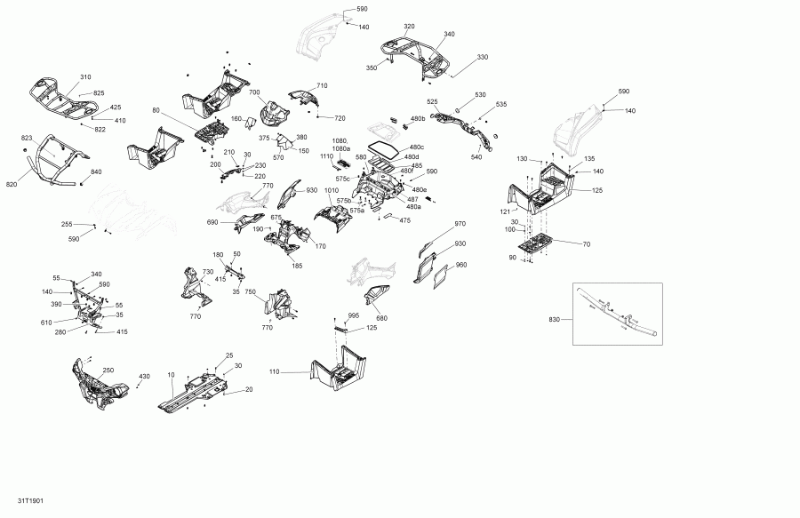 ATV Bombardier 001 - Outlander 450 EFI - North America, 2019  -    Outlander 450 Efi Except Hunting Edition