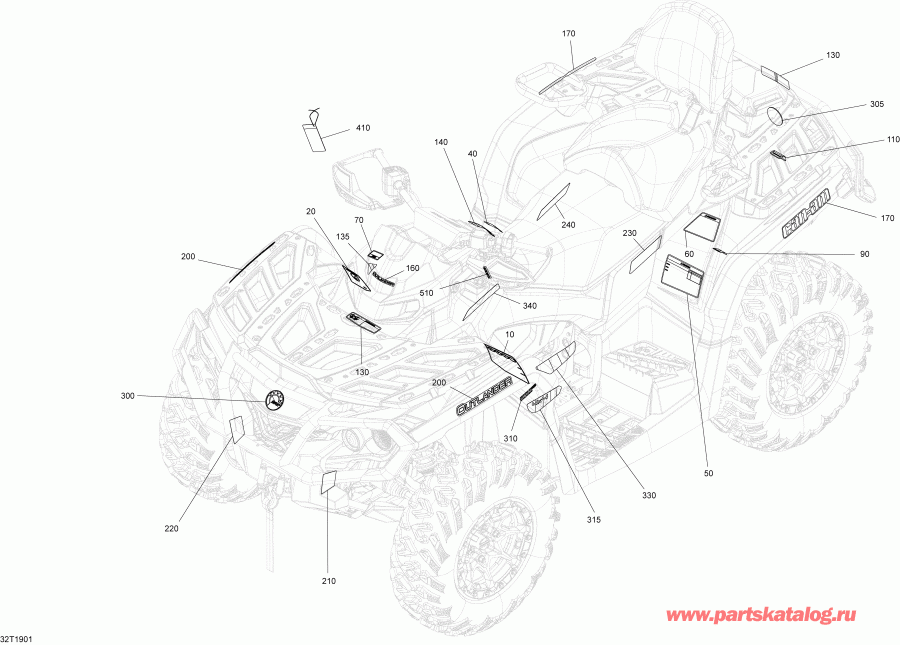    001 - Outlander 450 EFI - North America, 2019 -  Std