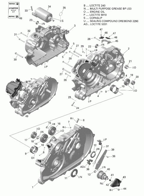  BRP  001 - Outlander 450 EFI - T3, 2019 - Crankcase
