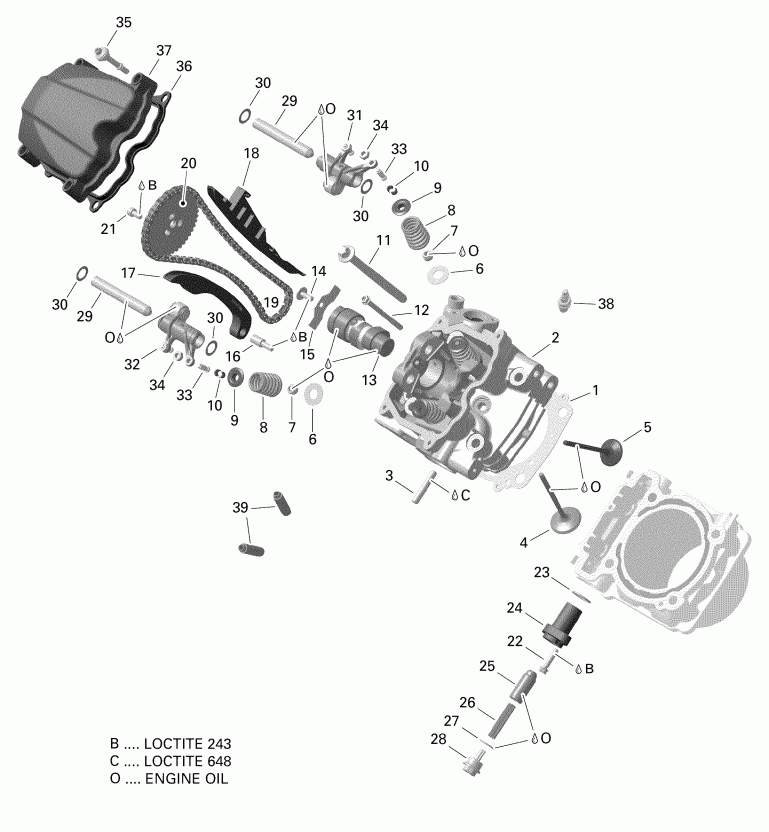 ATV  ����������� 001 - Outlander 450 EFI - T3, 2019 - Cylinder Head 450 Efi