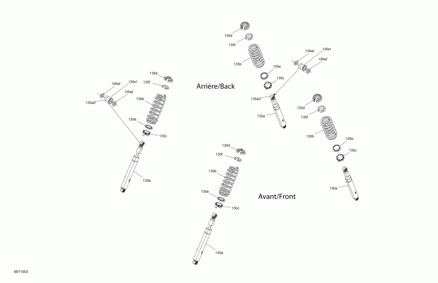   001 - Outlander 650 EFI - North America, 2019 - Shocks Dps Std