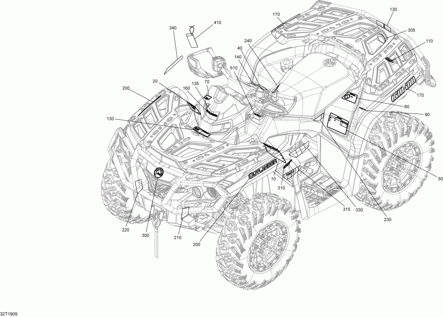  BRP  001 - Outlander 650 EFI - North America, 2019 -  North Edition