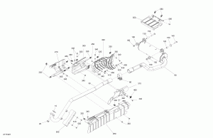 01-  Outlander 6x6 - 450 Efi (01- Exhaust Outlander 6x6 - 450 Efi)