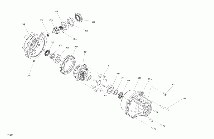 ATV  ������ 001 - Outlander 6X6 - 650 EFI - International, 2019 - Front Drive Outlander 6x6 Except 450 Efi Front Differential