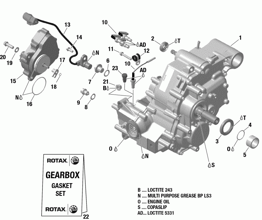  BRP 001 - Renegade 570 EFI - International, 2019  - Gear Box And Components 420686567