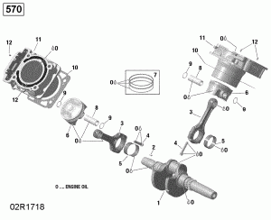 01-    - 570 Efi (01- Crankshaft And Pistons - 570 Efi)