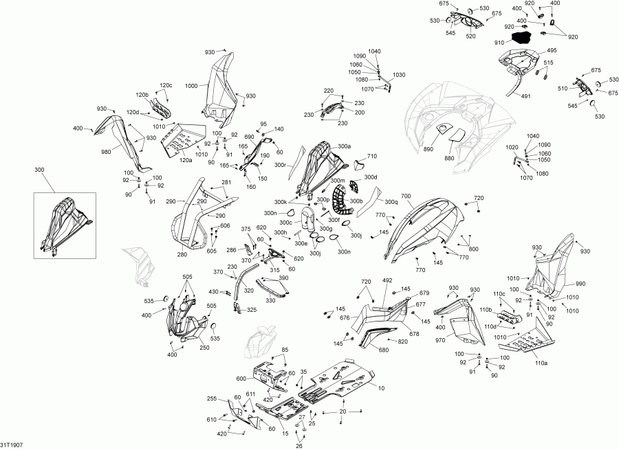 ����������  001 - Renegade 570 EFI - North America, 2019 - Body And Accessories Renegade 570 Efi Xmr