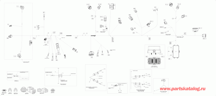 ������������  001 - Renegade 570 EFI - North America, 2019 ������ - Main Harness 710006171