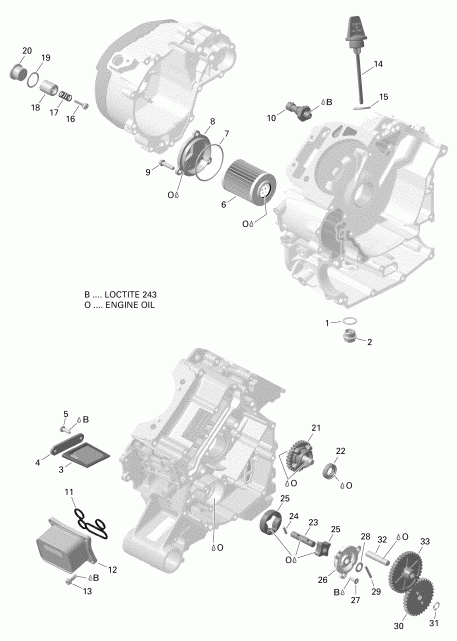  BRP  001 - Renegade 650 EFI - T3, 2019 - Engine Lubrication Version 2