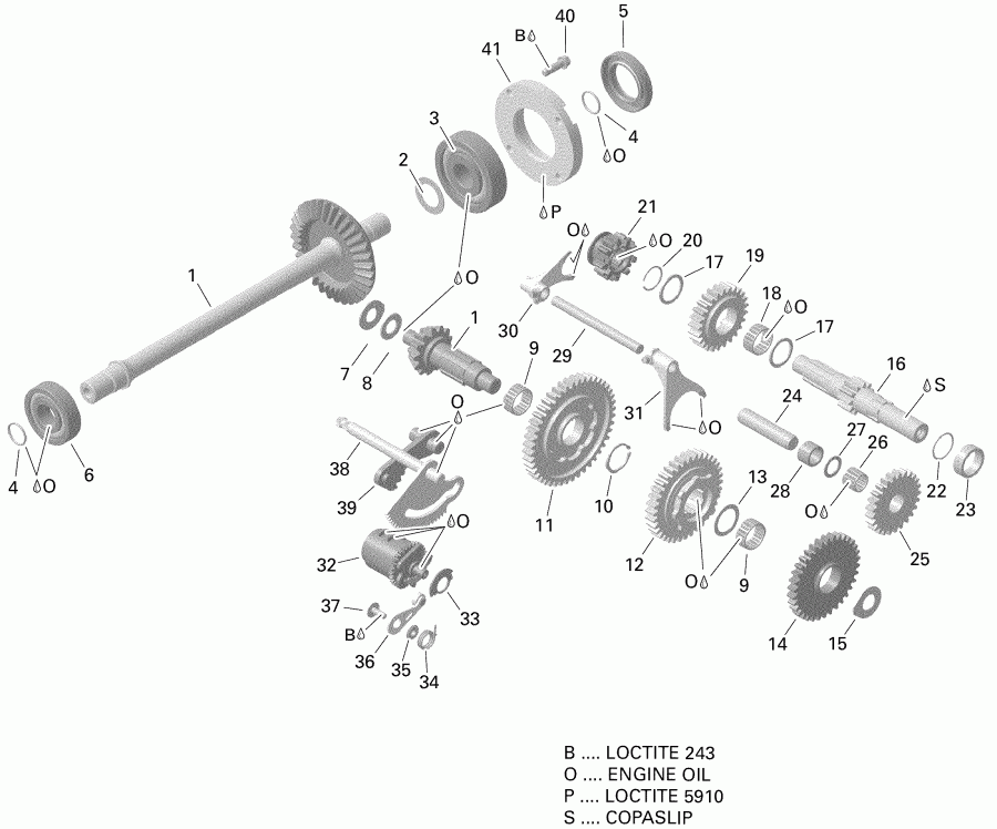  Bombardier 002 - Outlander 450 EFI - International - Non European Communities, 2019  - Gear Box And Components