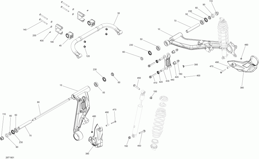  BRP 002 - Outlander 450 EFI - International - Non European Communities, 2019 - Rear Suspension