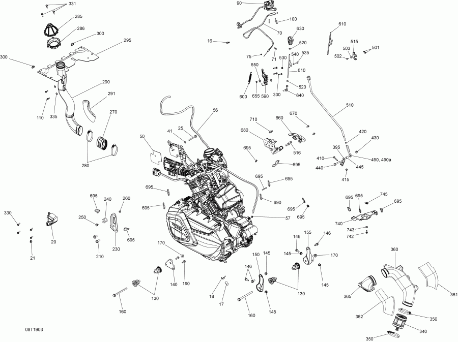   002 - Outlander 570 EFI - DPS_PRO - T3, 2019 - Engine Outlander 570 Efi