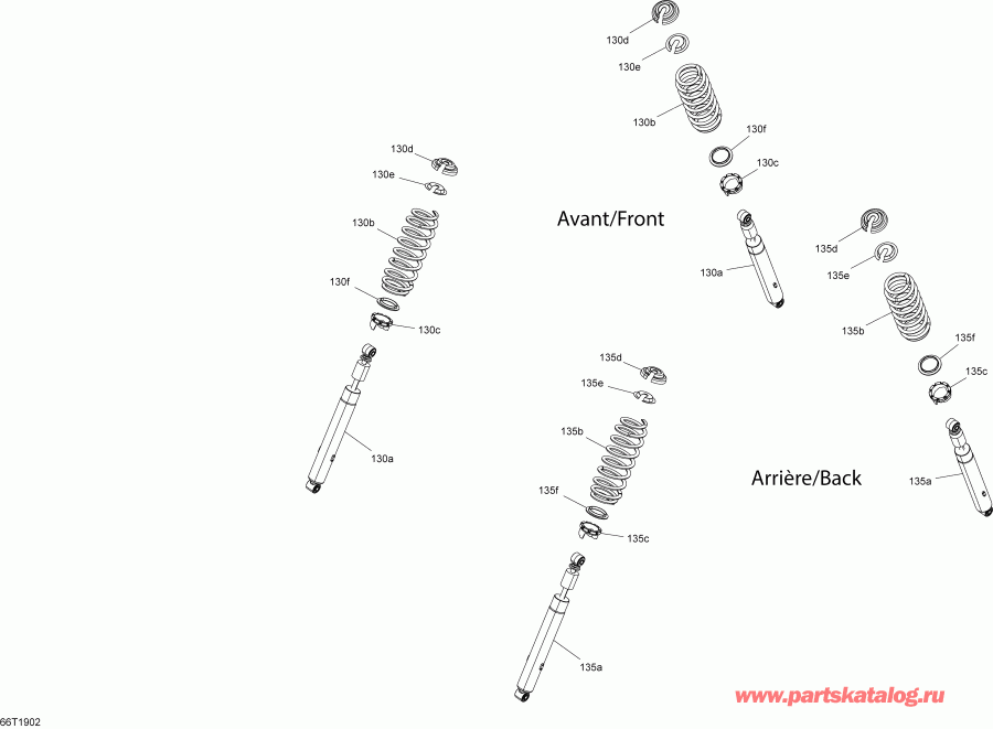 ���������� BRP ������ 002 - Outlander 570 EFI - North America, 2019 - Shocks Pro Pro Nordic Hunting Edition