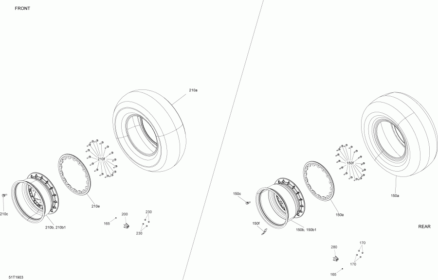 ATV Bombardier - Wheels Outlander Xtp, Xxc