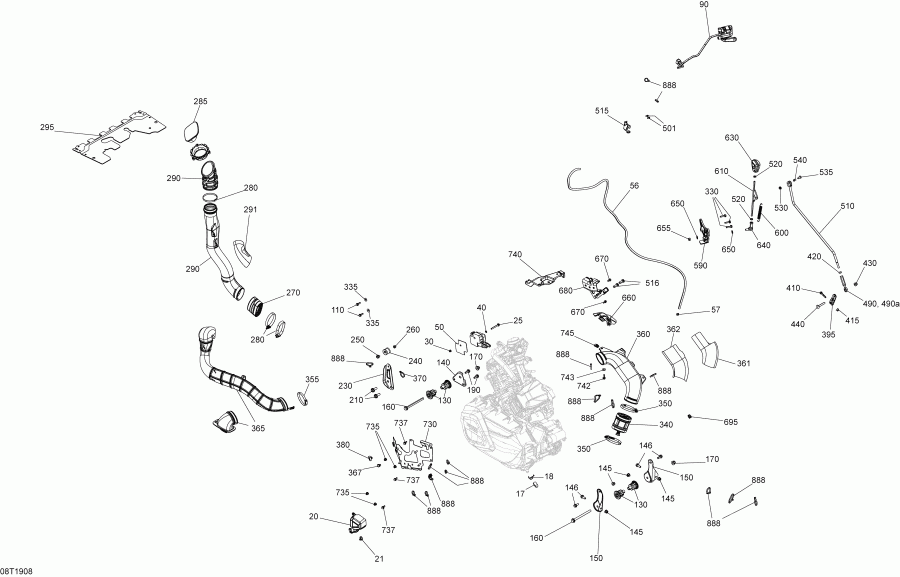 ����������  ����������� 002 - Renegade 1000 EFI - T3, 2019 - Engine Renegade 1000 Efi