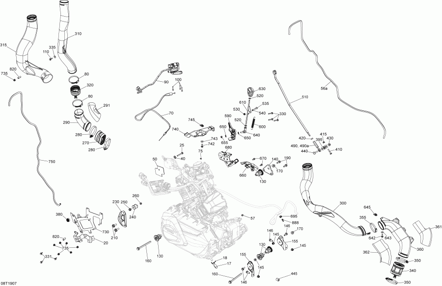 ���������� BRP 002 - Renegade 650 EFI - International, 2019 - Engine Renegade Except Xmr