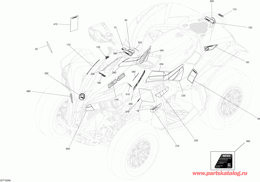  BRP 002 - Renegade 850 EFI - North America, 2019 - Decals Xxc