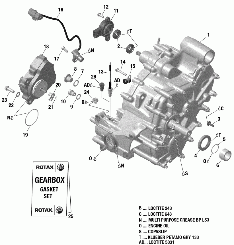 BRP - Gear Box And Components 420686214 Xmr