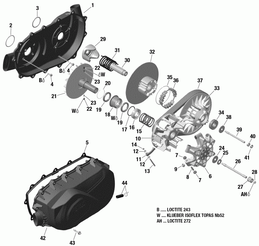  Bombardier 003 - Outlander 1000R EFI - North America, 2019 - Transmission Outlander Except Xmr