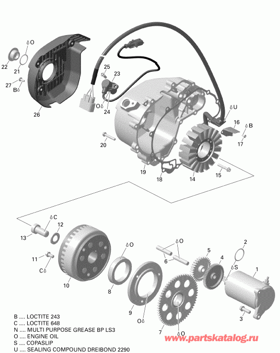    003 - Outlander 570 EFI - International - European Communities, 2019 - Magneto And Electric Starter