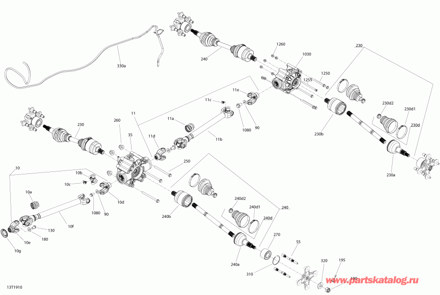  Bombardier 003 - Outlander 6X6 - 1000 EFI - T3, 2019 - Rear Drive Outlander 6x6