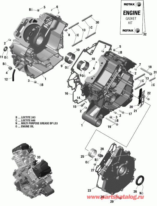  BRP 004 - Outlander MAX 1000 EFI - T3, 2019 - Crankcase