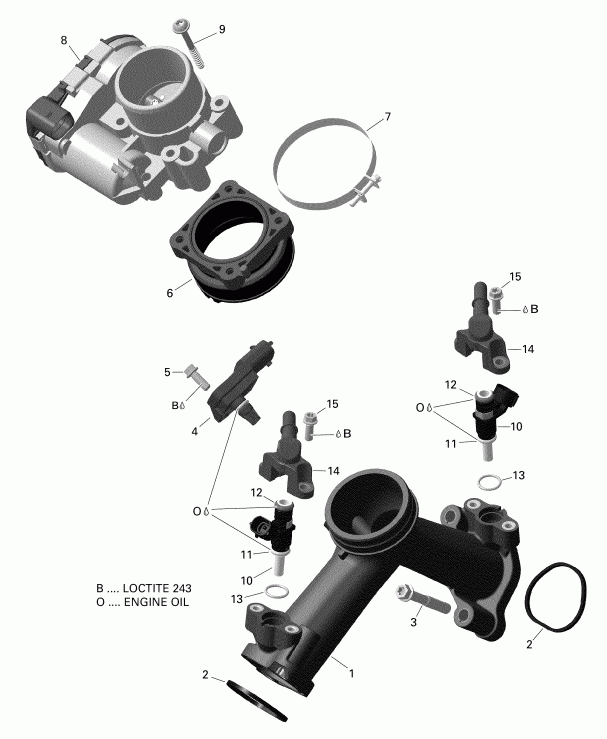  004 - Outlander MAX 1000 EFI - T3, 2019 - Air Intake Manifold And Throttle Body Version 2