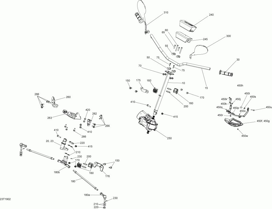 004 - Outlander MAX 1000 EFI - T3, 2019 - Steering