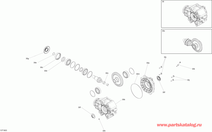 ������������  004 - Outlander MAX 1000 EFI - T3, 2019 ������ - Rear Drive Unit Outlander & Outlander Max T3