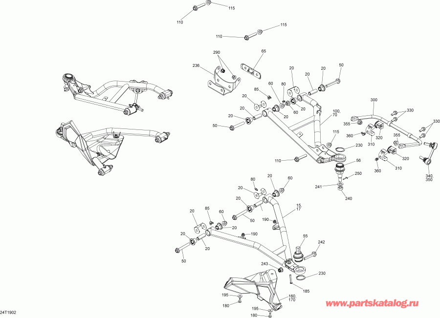 ����������  004 - Outlander MAX 650 EFI - North America, 2019 ������ - Front Suspension
