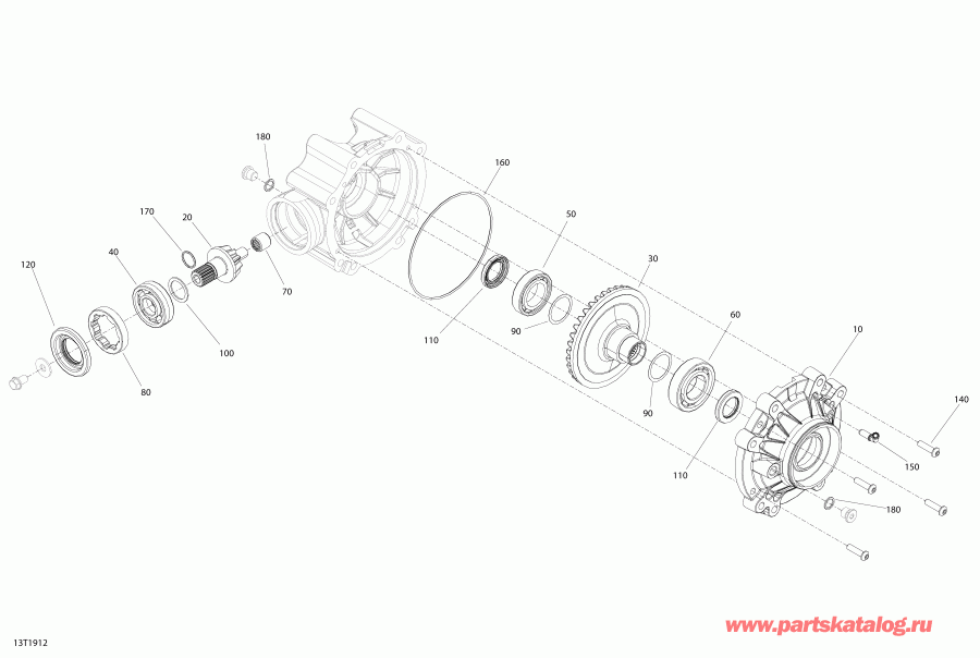 ATV BRP 004 - Outlander MAX 6X6 - 450 EFI - T3, 2019 - Rear Drive Outlander 6x6 Rear Differrential