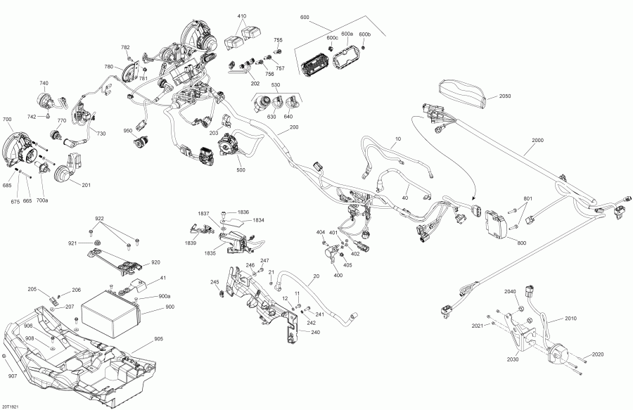  BRP 004 - Outlander MAX 6X6 - 450 EFI - T3, 2019 - Electrical Outlander 6x6 450 Efi T3