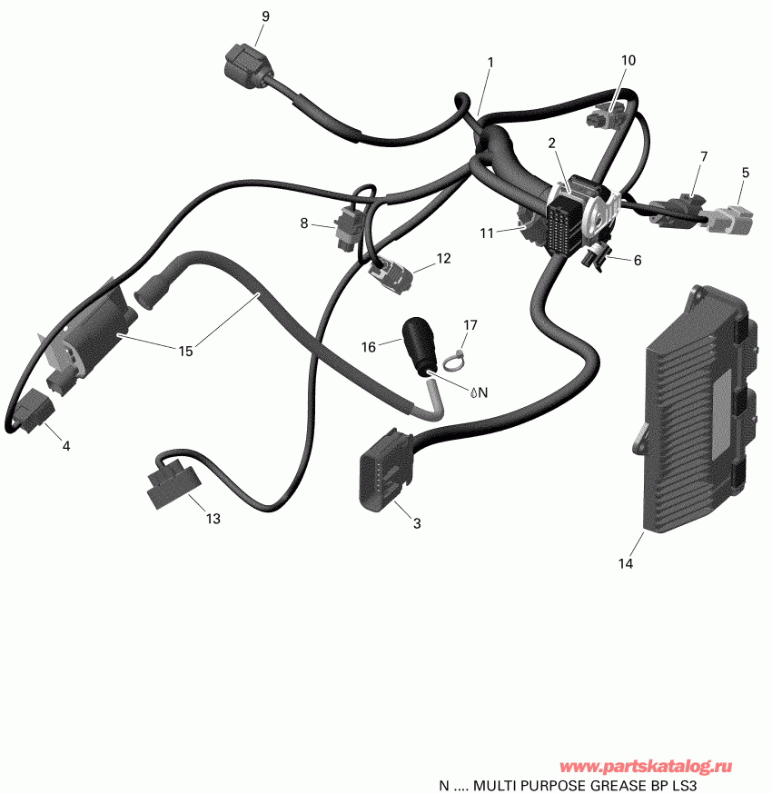 ATV  004 - Outlander MAX 6X6 - 450 EFI - T3, 2019 - Engine Harness And Electronic Module 450 Efi 6x6 T3