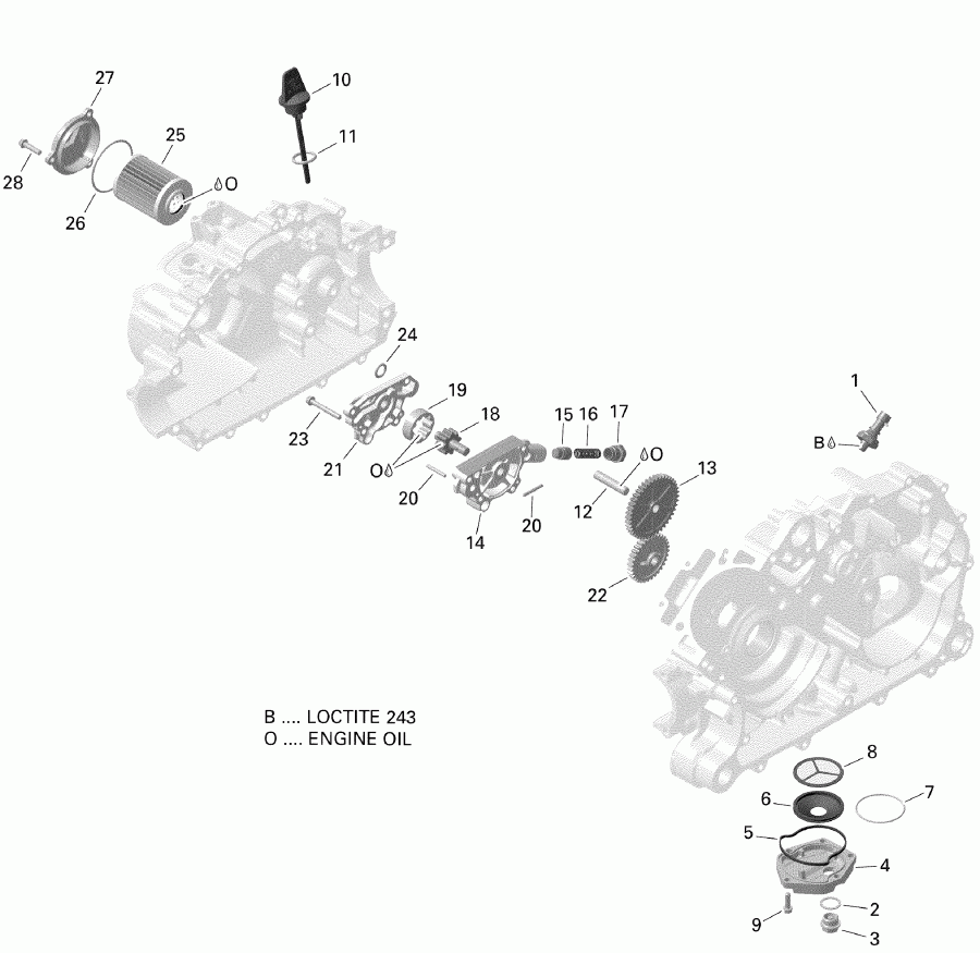 ATV BRP  005 - Outlander MAX 450 EFI - International, 2019 - Engine Lubrication