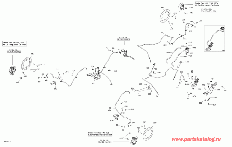 ATV BRP 005 - Outlander MAX 450 EFI - International, 2019 ������ - Brakes