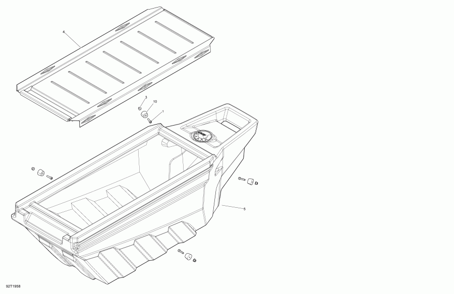  005 - Outlander MAX 6X6 - 650 EFI - T3, 2019 - ion Drawer Box Kit