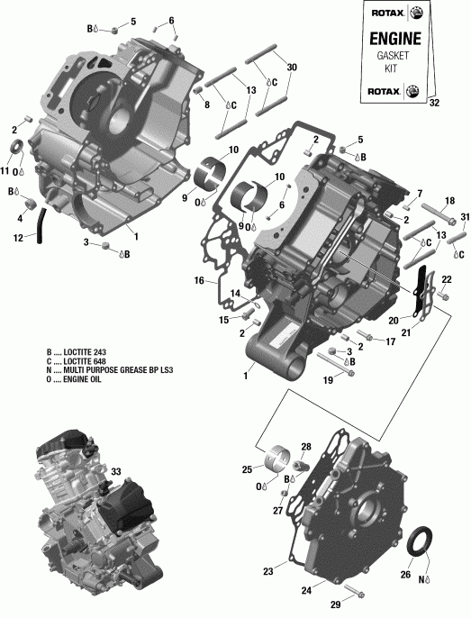 ����������� 006 - Outlander MAX 6X6 - 1000 EFI - T3, 2019 - Crankcase