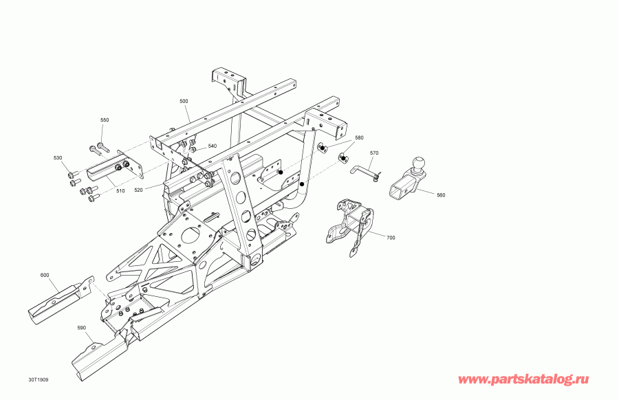  - Frame Outlander Max 6x6 1000 Efi Rear Parts 1