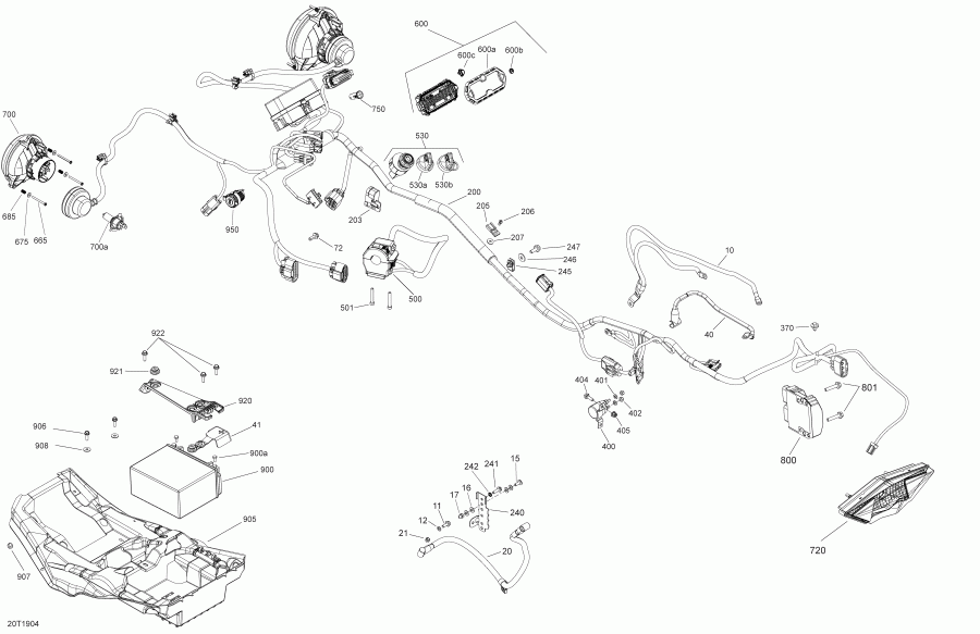 ATV BRP  007 - Outlander MAX 570 EFI - International - Non European Communities, 2019 - Electrical 570 Efi Package Std