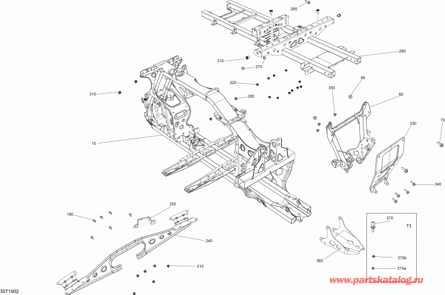 ATV BRP 007 - Outlander MAX 850 EFI - International, 2019  - Frame