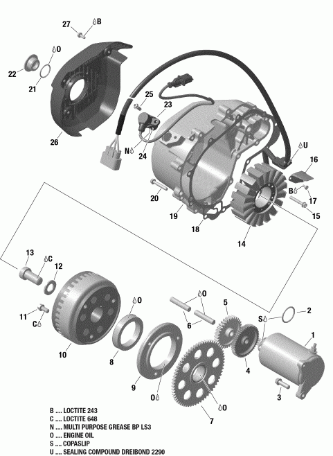    008 - Outlander MAX 1000R EFI - International - European Communities, 2019 - Magneto And Electric Starter Outlander