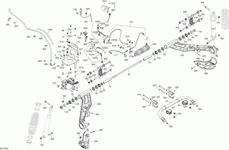   009 - Outlander MAX 1000R EFI - International - Non European Communities, 2019  - Rear Suspension Package Ltd