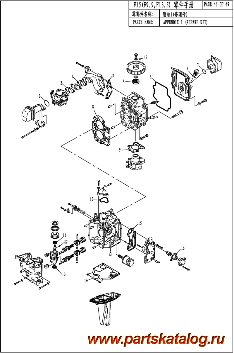 ,    , ,  F15 CARB APPENDIX 1 (REPARE KIT)