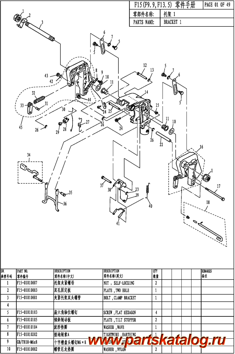 ������ ��������, �� ��������� ���������, Parsun,  F15 CARB ��������� 1