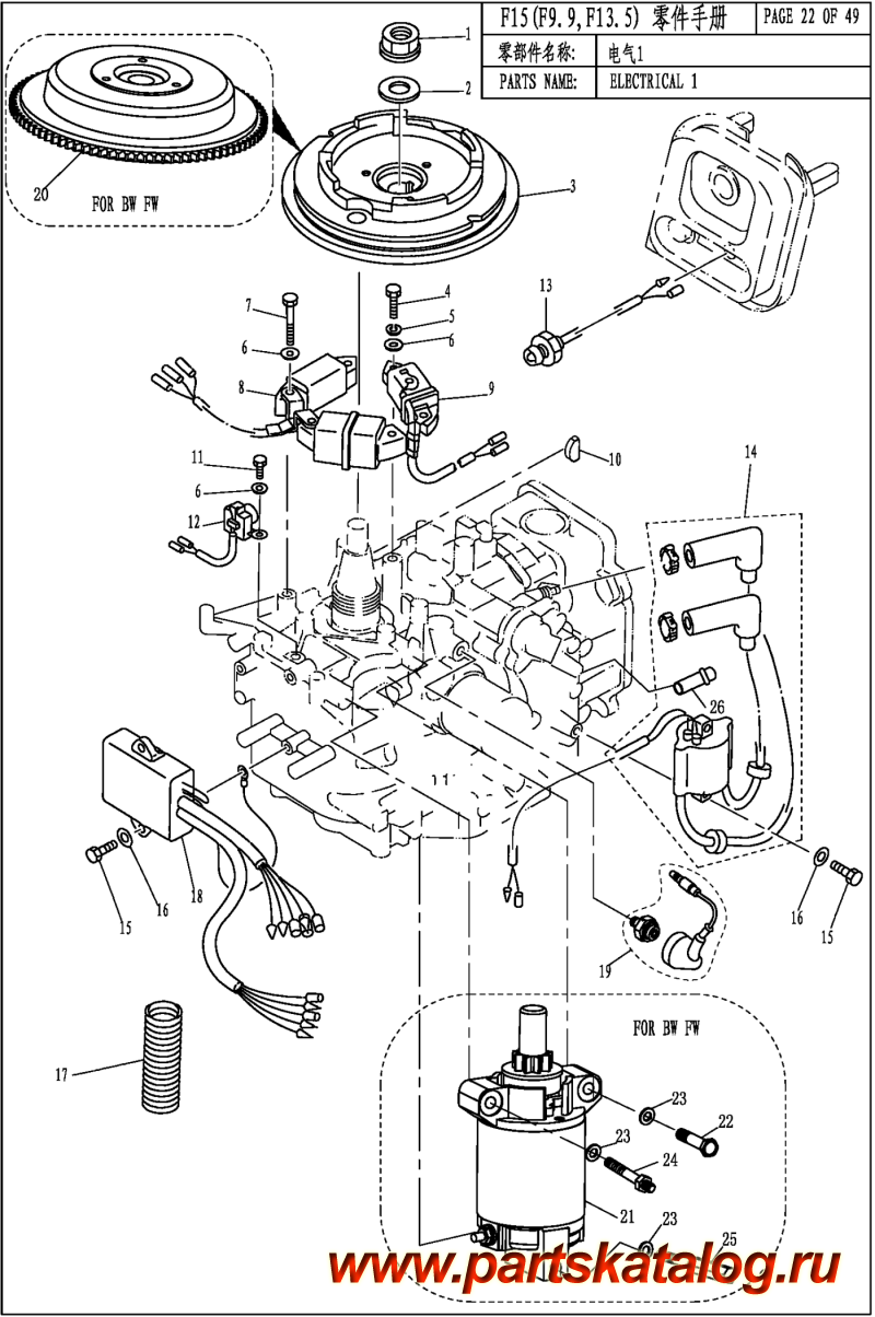 ������ �������������, �� ��������� ���������, Parsun,  F15 CARB ELECTRICAL 1